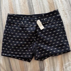 NWT Ann Taylor Geometric Navy Women's Shorts